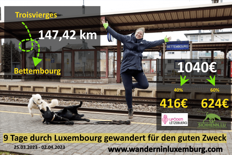 Mehr über den Artikel erfahren 9 Tage durch Luxemburg gewandert für den guten Zweck